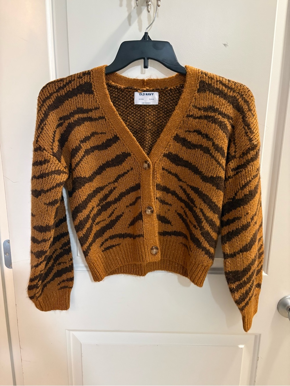 Old Navy Tiger-Print Button Cardigan